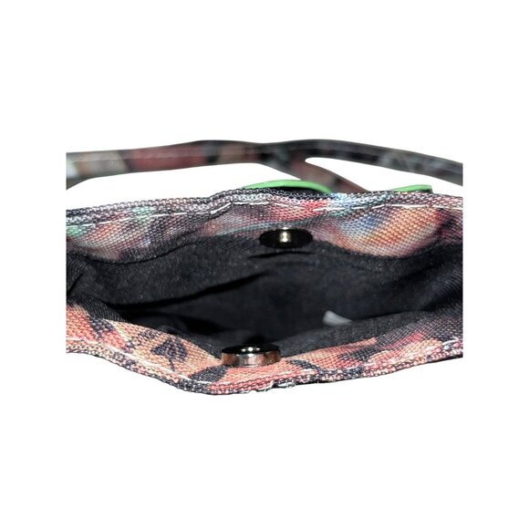 Small Camouflage Purse NEW Green Flower Jewel - Picture 5 of 7